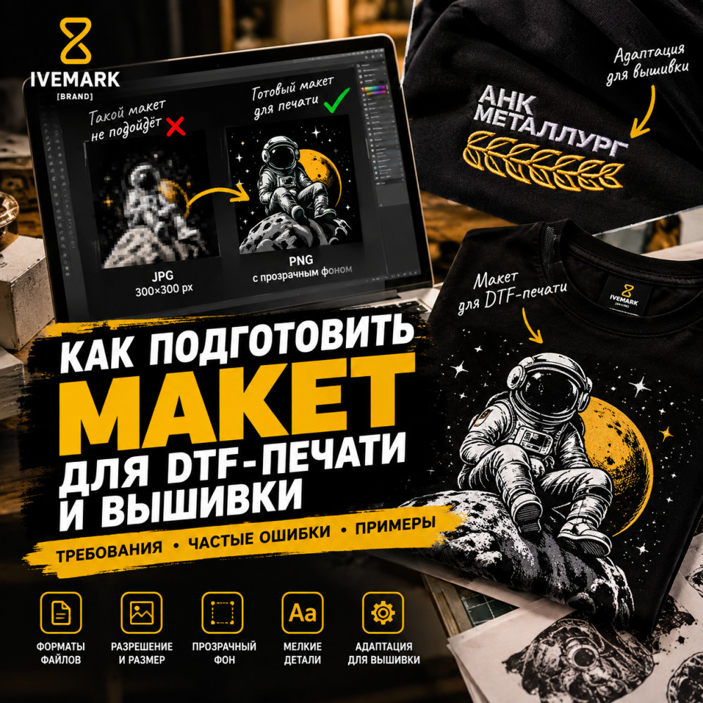 Вершинин Виталий: Как подготовить макет для DTF-печати и вышивки