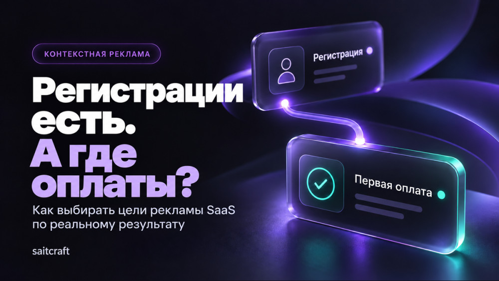 Сайткрафт: Как мы отличаем полезную регистрацию SaaS от дешевого события