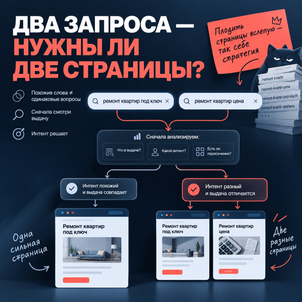 Штабкин Алексей: 🚧 Два запроса о ремонте квартир. Нужны ли под них две страницы?