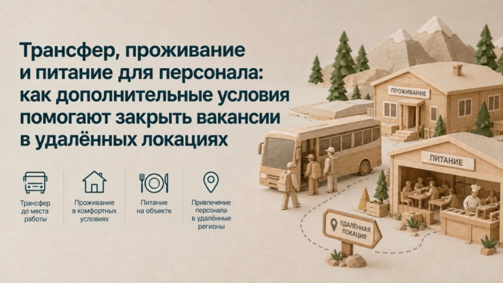 Mega-Personal. Пишет Роман Игнатьев: Трансфер, проживание и питание для персонала: как дополнительные условия помогают закрыть вакансии в удалённых локациях