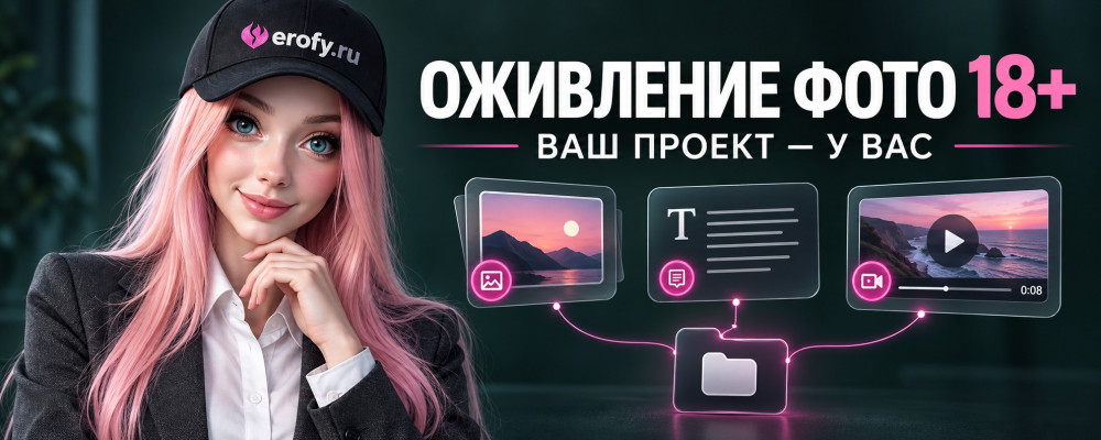 Erofy | Нейросети 18+: Нейросети для взрослых с оживлением фото 18+: подборка ботов и проект без привязки к сервису