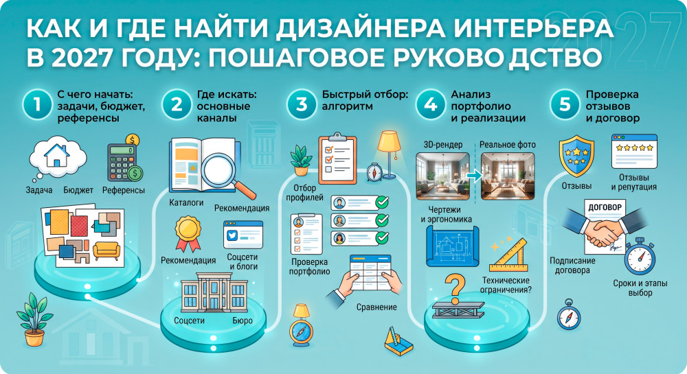 Мира Левина: Как и где найти дизайнера интерьера в 2027 году: пошаговое руководство
