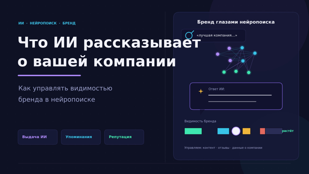 Demis Group: Что ИИ рассказывает о вашей компании: как управлять видимостью бренда в нейропоиске