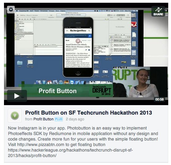 Profit Button на Hackathon Techcrunch SF