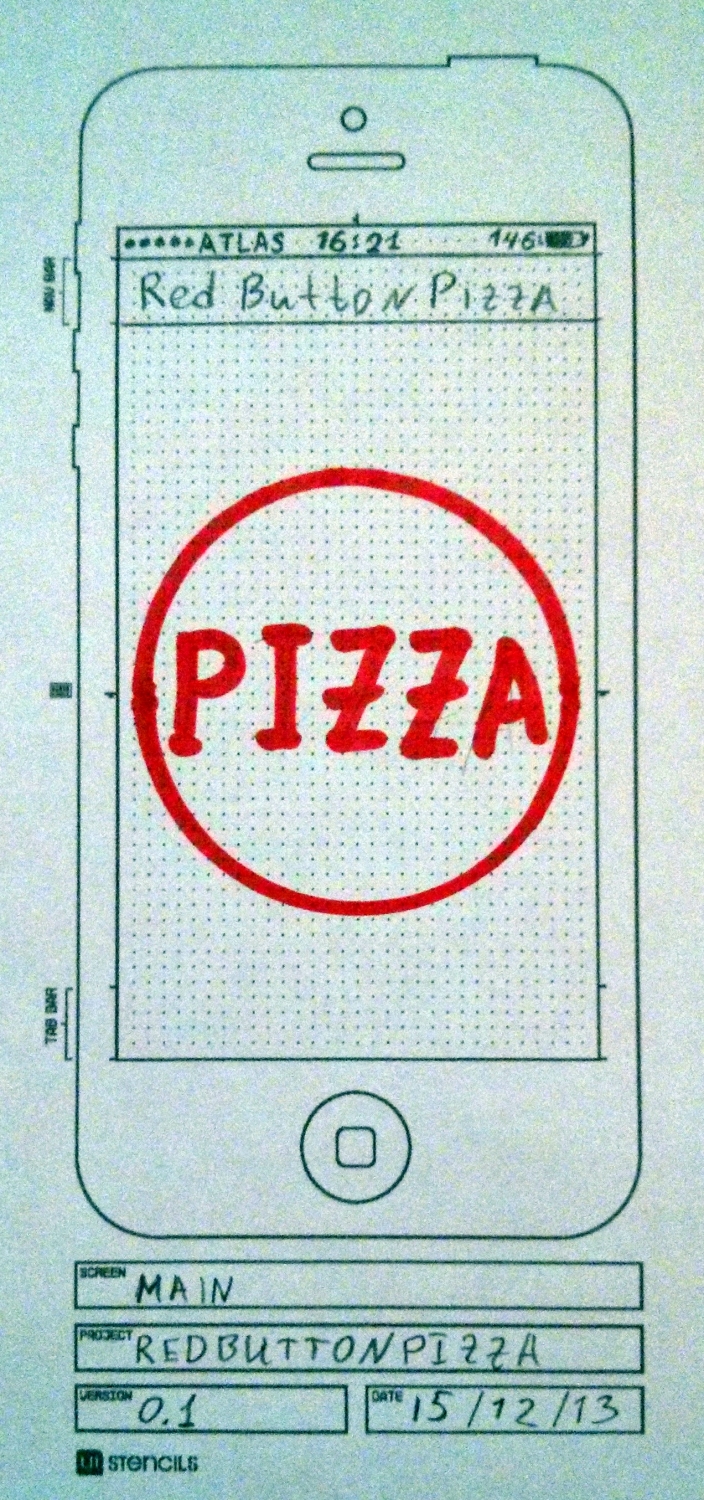 Красная Кнопка Пиццы - первый мокап