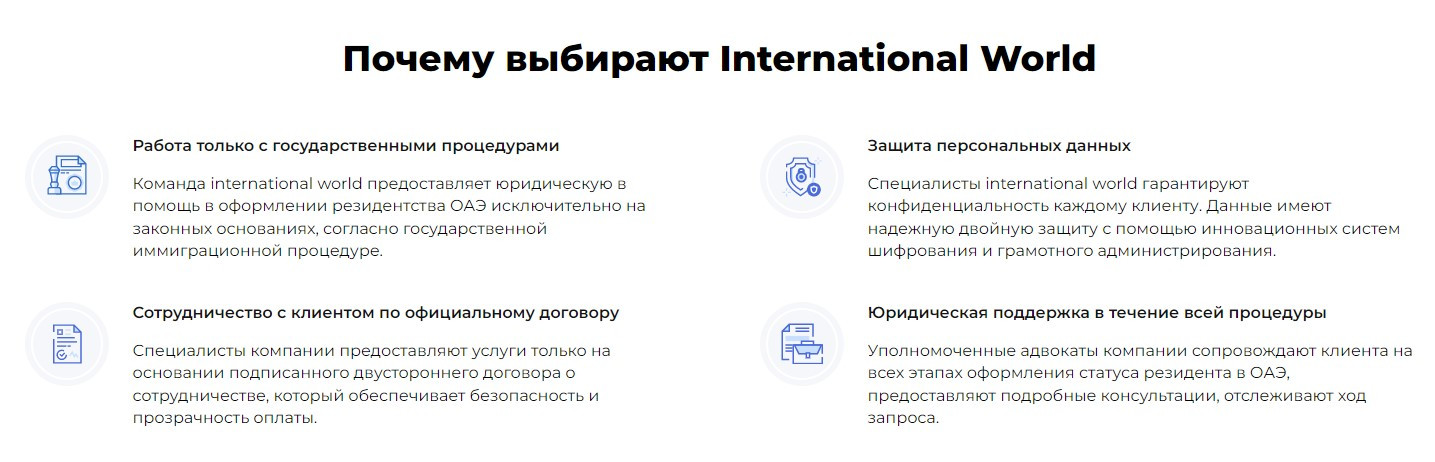 Преимущества оформления ВНЖ ОАЭ с International World