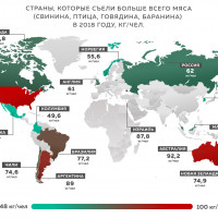 Страны лидеры по потреблению мяса