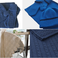 Презентация вязаного текстиля с логотипом