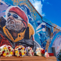 В Краснодаре создано географфити в честь заслуженного художника и путешественника Сергея Дудко