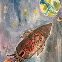 В Башкирии прошла выставка рисунков «Космос глазами детей»