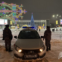 В Башкирии росгвардейцы приняли участие в обеспечении правопорядка и безопасности граждан в новогоднюю ночь