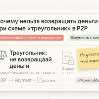 Почему нельзя возвращать деньги при схеме «треугольник» в P2P-арбитраже и как защитить себя юридически