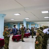 В йошкар-олинской школе состоялась церемония посвящения в кадеты Росгвардии