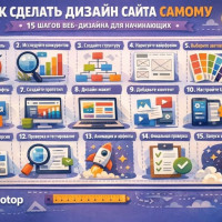 Как сделать дизайн сайта самому – 15 шагов веб-дизайна для начинающих