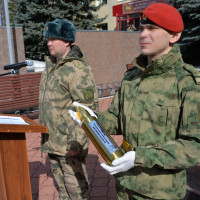 Военнослужащие отряда имени Шаймуратова заложили капсулу времени в день образования Росгвардии