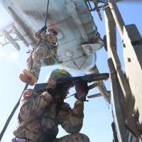 Курсанты Новосибирского военного института Росгвардии отработали навыки беспарашютного десантирования